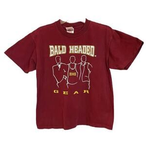 Vintage 90's Bald Headed Gear Graphic Crew-Neck T-Shirt Oneita Size M